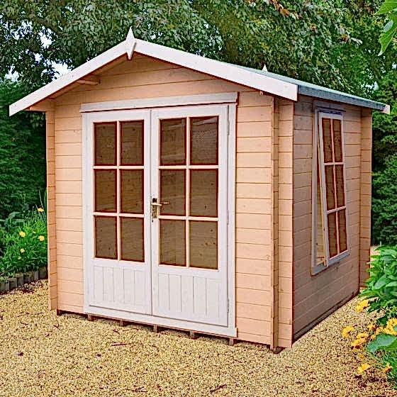 8x8 (2.4x2.4m) Barnsdale 19mm Log Cabin
