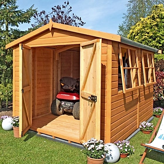 14'x8' (4.2x2.4m) Shire Bison Heavy Duty Double Door Workshop