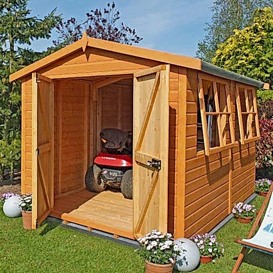 20'x10' (6x3m) Shire Bison Heavy Duty Double Door Workshop

