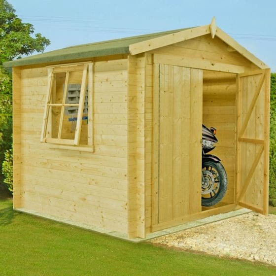 8x8 Shire Bradley 19mm Double Door Cabin
