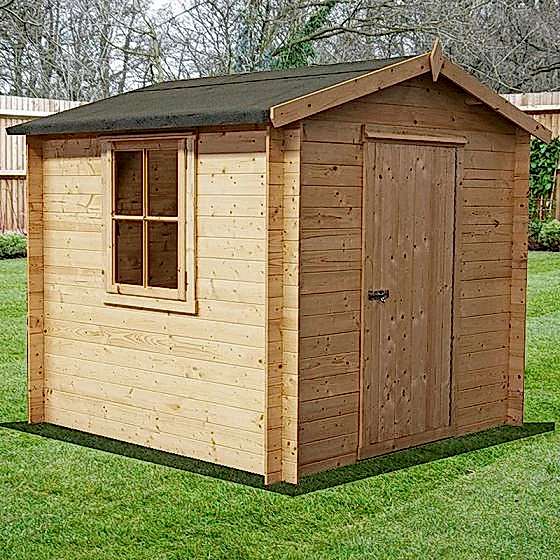 Shire Danbury 2.2m x 2.1m Log Cabin Shed (19mm)
