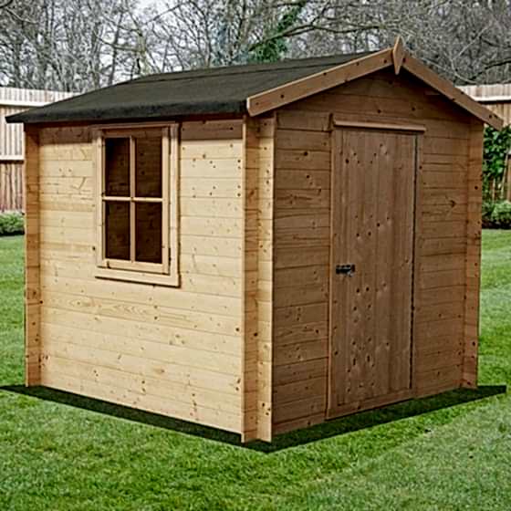 Shire Danbury 2.8m x 2.7m Log Cabin Shed (19mm)
