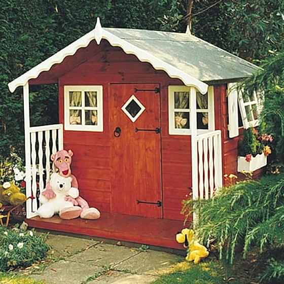 6' x 6' Shire Den Kids Wooden Playhouse (1.79m x 1.79m)
