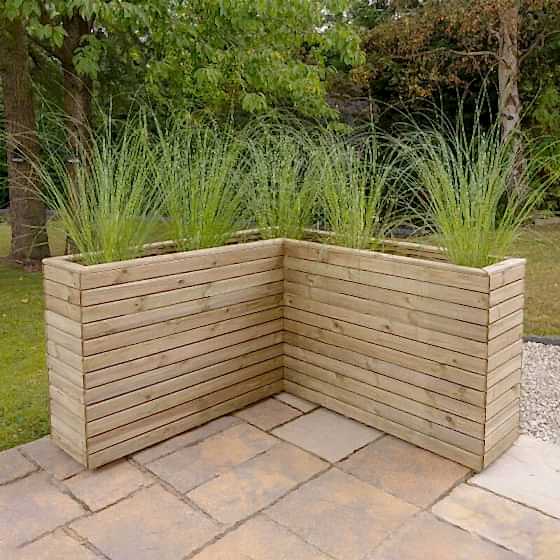  Forest Linear Corner Wooden Planter (1.6m x 1.6m)