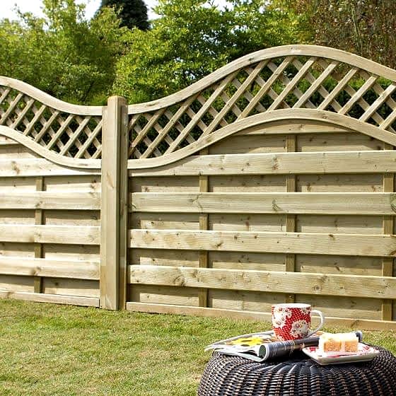 Forest 6' x 3' Pressure Treated Prague Decorative Europa Fence Panel (1.8m x 0.9m)