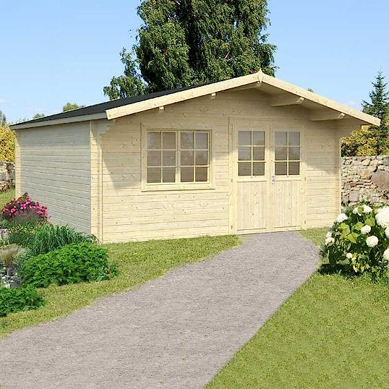 17x15 (5.1x4.5m) Palmako Britta 40mm Log Cabin
