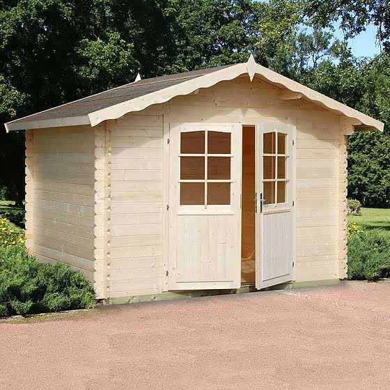 11x9 (3.3x2.7m) Palmako Vivian 28mm Log Cabin
