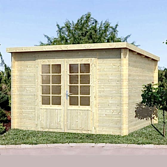 10x10 (3.2x3.2m) Palmako Marseille 2 28mm Log Cabin
