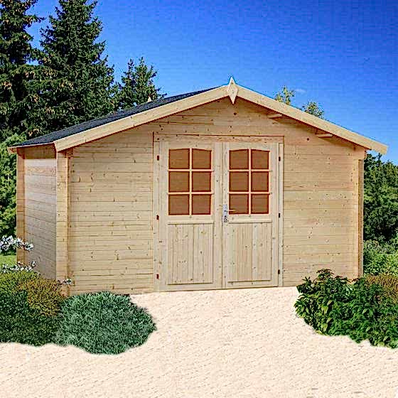 13x13 (3.9x3.9m) Palmako Lotta 34mm Log Cabin
