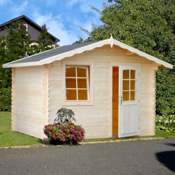 8x7 (2.6x2.1m) Palmako Laura 1 28mm Log Cabin
