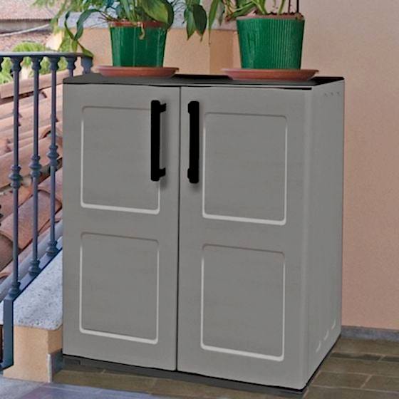2'2 x 1'2 Shire Mid Plastic Garden Storage Cupboard with Shelves (0.68m x 0.37m)
