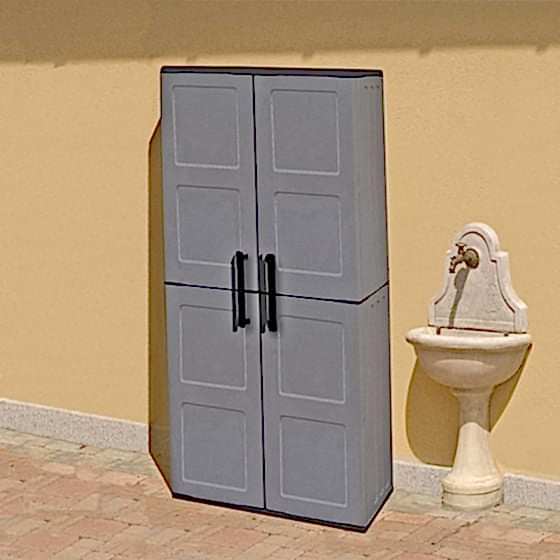 2'2 x 1'2 Shire Large Plastic Garden Storage Cupboard with Shelves (0.68m x 0.37m)