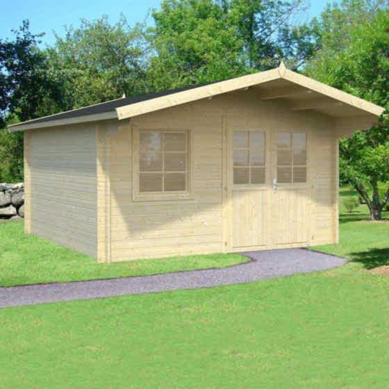 14x14 (4.2x4.2m) Palmako Britta 40mm Log Cabin
