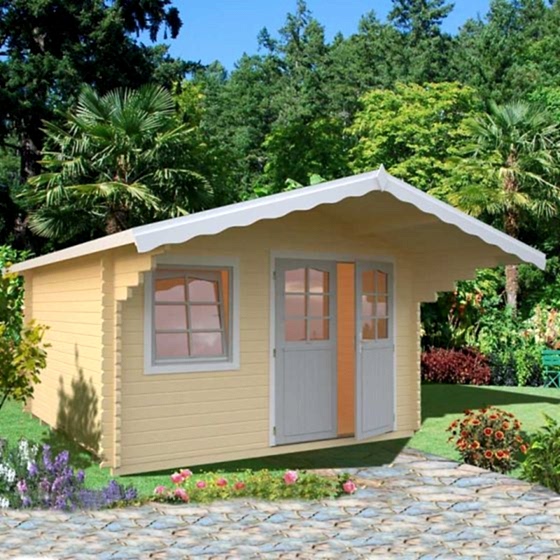 13x13 (3.9x3.9m) Palmako Sally 44mm Log Cabin
