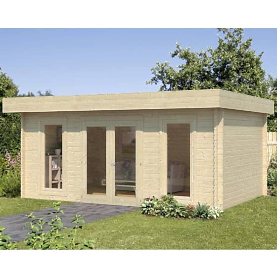 17'x13' (5.1x3.9m) Palmako Bret 44mm Log Cabin
