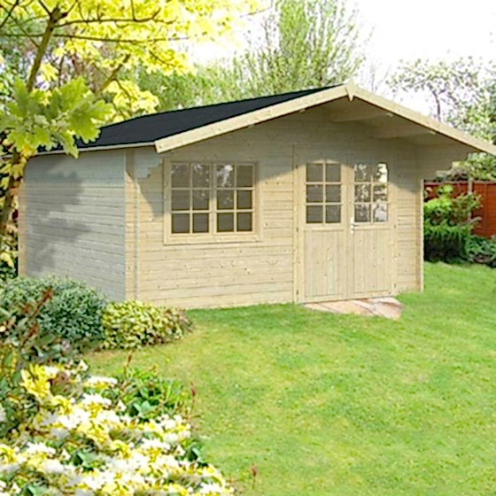 15x15 (4.5x4.5m) Palmako Britta 40mm Log Cabin
