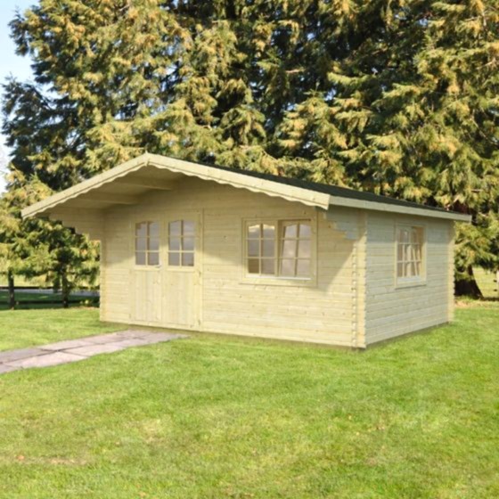17x12 (5.3x4.1m) Palmako Jessica 44mm Log Cabin
