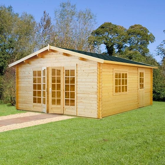12x18 (3.8x5.7m) Palmako Irene 44mm Log Cabin
