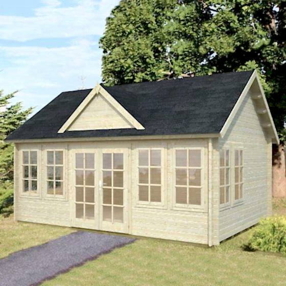 18x13 (5.4x3.9m) Palmako Claudia 44mm Log Cabin
