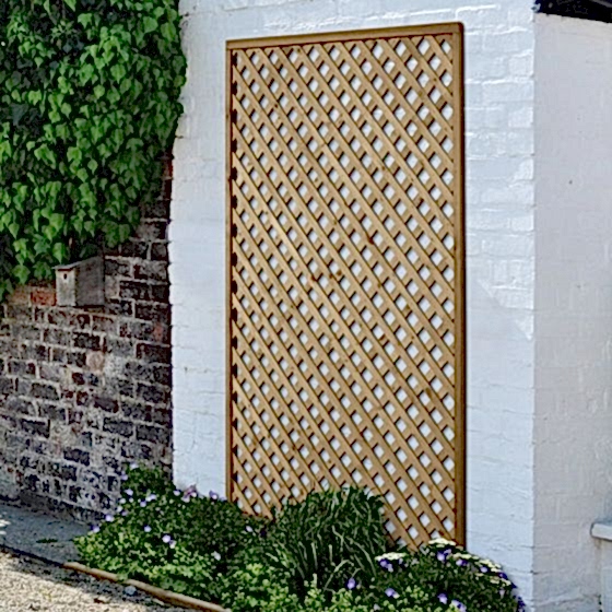 Forest 5'11" x 3'11" Rosemore Pressure Treated Diamond Lattice (1.8m x 1.2m)