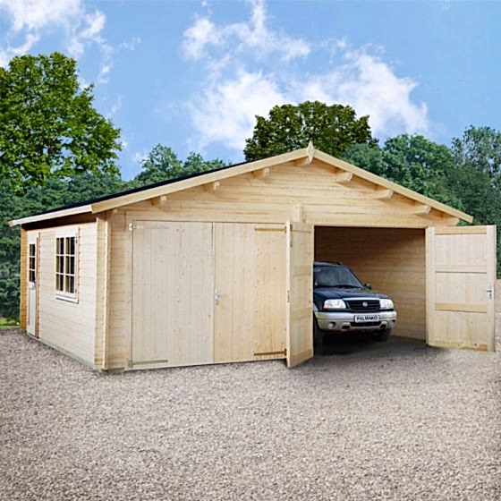 19x17 (5.7x5.1m) Palmako 44mm Double Garage - Double Doors
