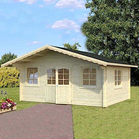 18x14 (5.4x4.2m) Palmako Helena 70mm Log Cabin
