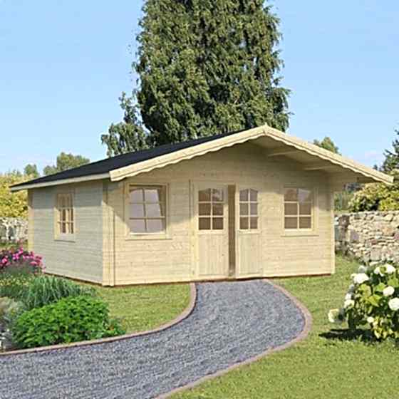 18x18 (5.4x5.4m) Palmako Helena 70mm Log Cabin
