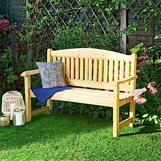 Forest Harvington Wooden Garden Bench 4’0 x 2’0 (1.22m x 0.60m)