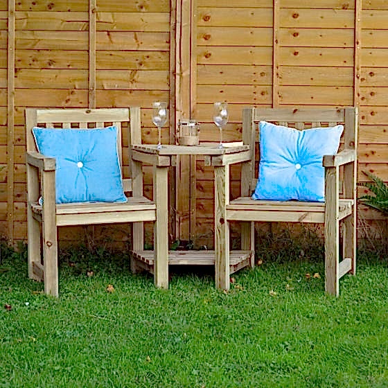 Forest Harvington Wooden Garden Love Seat 6'x2'
