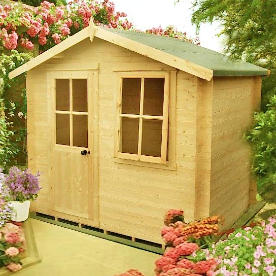 7' x 7' (2.1x2.1m) Avesbury 19mm Log Cabin
