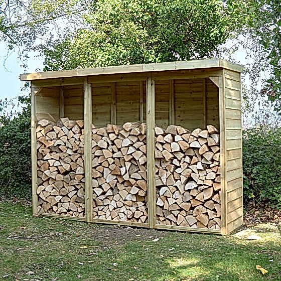 8'11 x 2'10 Forest Pent Large Overlap Log Store (2.7m x 0.9m)