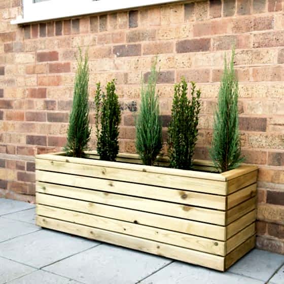 Forest Linear Long Wooden Garden Planter 4'x1' (1.2x0.4m)
