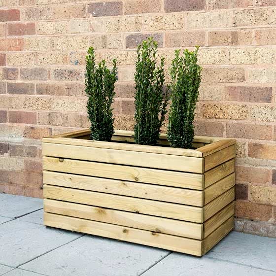 Forest Linear Double Wooden Garden Planter 3'x1'