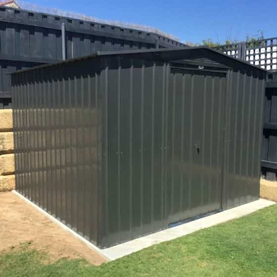 10' x 10' Lotus Anthracite Grey Apex Metal Shed