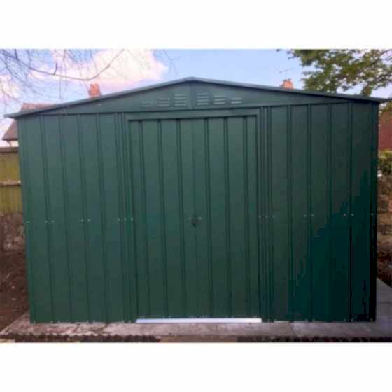 10' x 12' Globel Heritage Green Apex Metal Shed