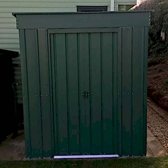 5' x 3' Lotus Heritage Green Pent Metal Shed (1.48m x 0.93m)