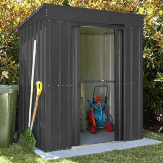 6' x 3' Lotus Anthracite Grey Pent Metal Shed (1.8m x 0.93m)