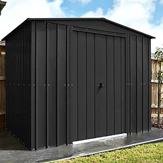 8' x 8' Lotus Anthracite Grey Apex Metal Shed