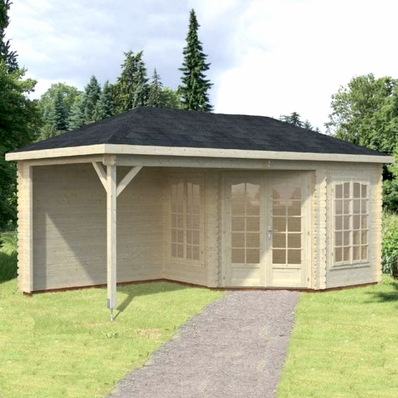 Palmako Melanie 5.7m x 3m Corner Log Cabin Summerhouse (28mm)
