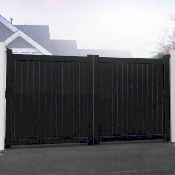 Readymade Gates Devon Premium Aluminium Driveway Double Gates - Black
