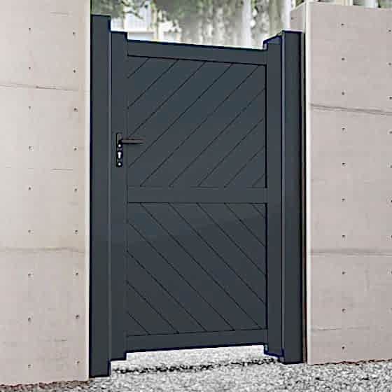 Barnstaple Premium Aluminium Side Gate - Grey