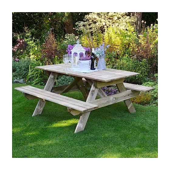 Forest 1.5m Small Rectangular Picnic Table