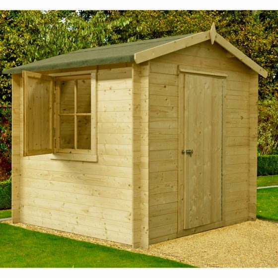 7x7 Shire Camelot 19mm Log Cabin
