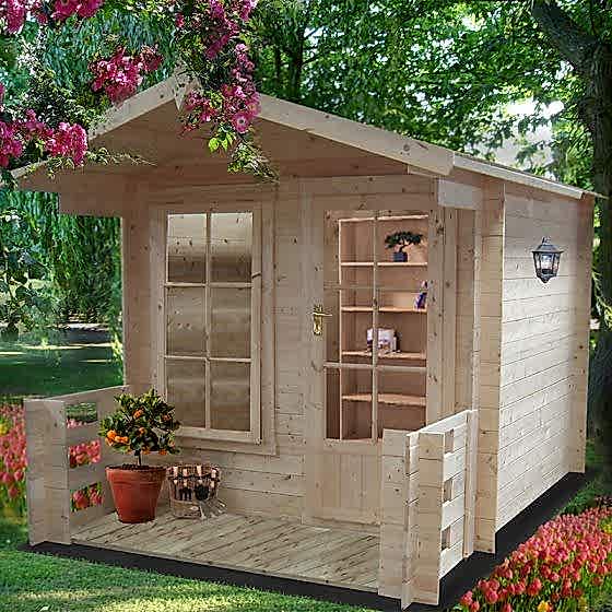 Shire Maulden 2.4m x 3.2m Log Cabin Summerhouse
