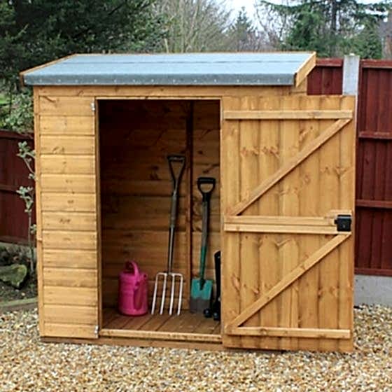 8' x 3' Traditional Pent Wooden Garden Tool Storage Shed (2.44m x 0.91m)
