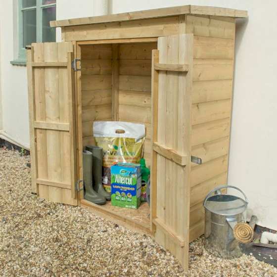 4x2 Store-Plus Pressure Treated Shiplap Pent Garden Store