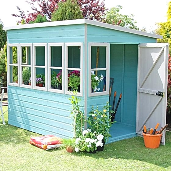 10'x10' (3x3m) Shire Sun Pent Potting Shed
