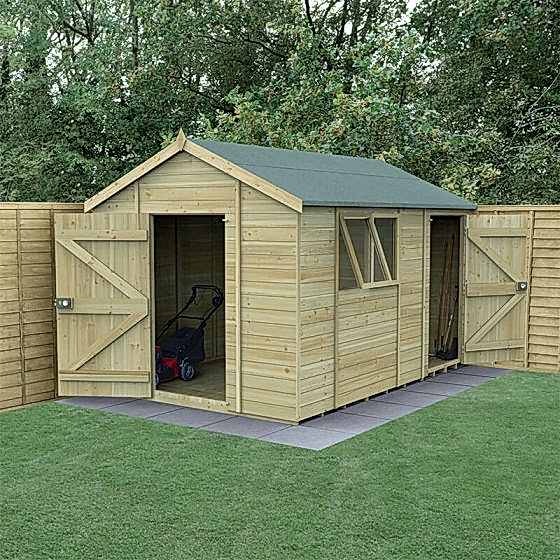12' x 8' Forest Timberdale Tongue & Groove Combination Apex Shed