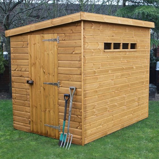 10' x 8' Traditional Pent Wooden Security Garden Shed (3.05m x 2.44m)
