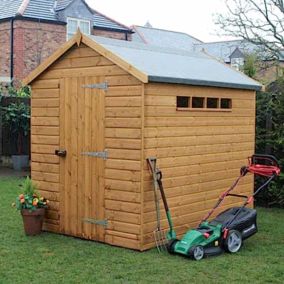 12' x 8' Traditional Apex Security Wooden Garden Shed (3.66m x 2.44m)
